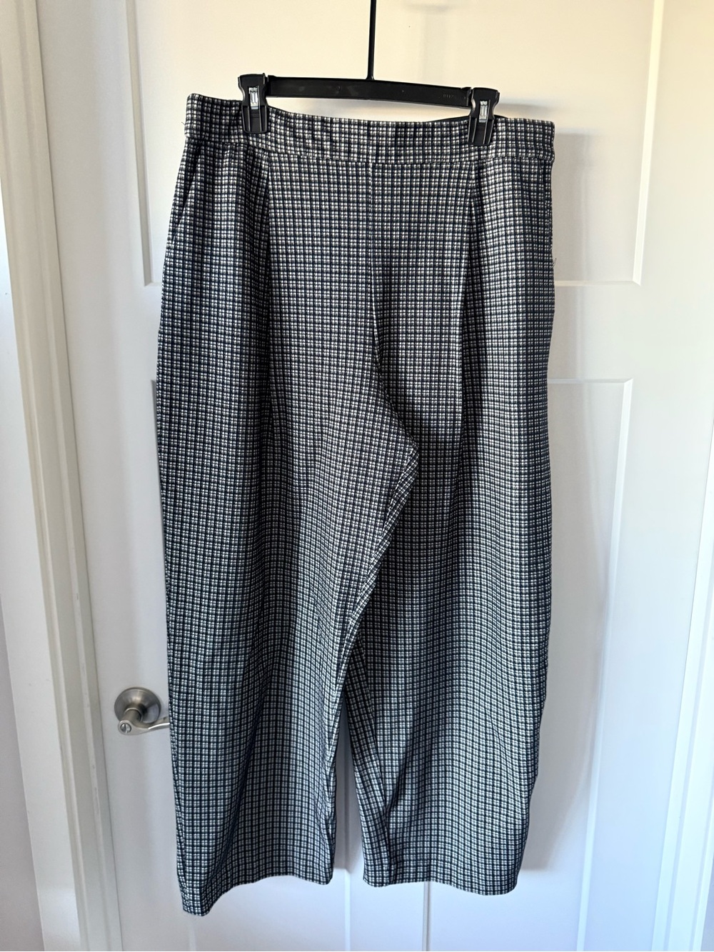 SPANX Black and White Wide Leg Pants